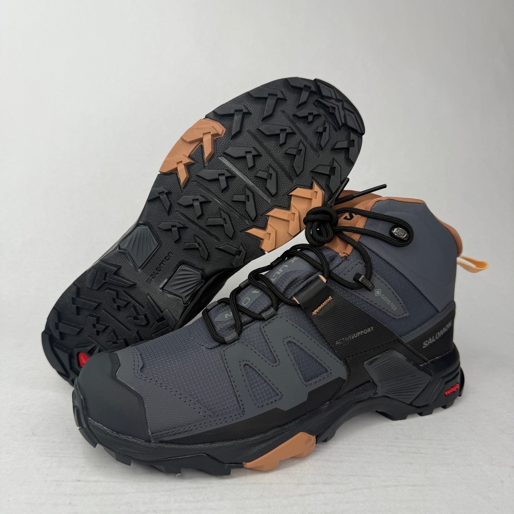 Salomon X Ultra 4 Mid GTX Shoes Womens 10 Gray Waterproof Hiking Boots Gore-Tex
